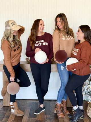 Wine Weather Sweater, Wine