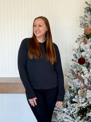 Everett Everyday Cotton Top, Black