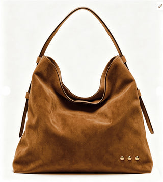 Pretty Simple Evie Suede Hobo Shoulder Bag, Camel