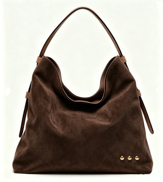 Pretty Simple Evie Suede Hobo Shoulder Bag, Chocolate