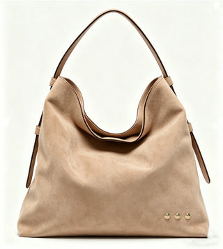 Pretty Simple Evie Suede Hobo Shoulder Bag, Taupe