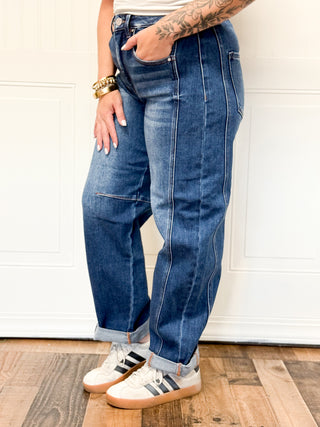 Risen High Rise Barrel Jeans