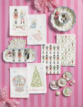 Styled view of Mud Pie snow globe towel