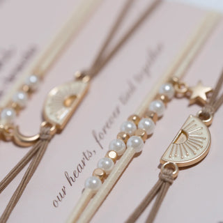 K'LANI "Forever Friends" Neutral Sun Friendship Hair Tie Bracelets