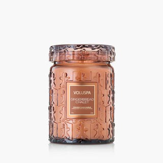 Voluspa Large Jar 18oz Candle, Gingerbread Chalet