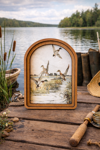 Mallard Ducks Arch Framed Art 6x8"