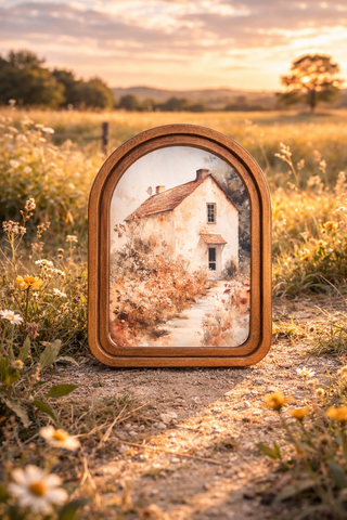 *PRE ORDER* Muted Cottage Arch Framed Art 6x8"