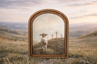 *PRE ORDER* 3 Crosses Lamb Arch Framed Art 6x8"