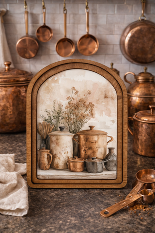 *PRE ORDER* Copper Pots Arch Framed Art 6x8"