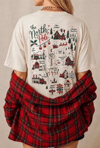 *PRE ORDER* Take Me To The North Pole Ivory Mock Neck Tee
