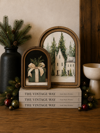 Christmas Gift Layered Arch Framed Art 8.25"x11” + 6”x8"