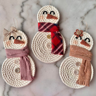 #2 Snowman Macrame Wall Decor