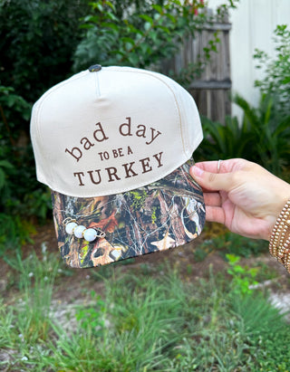 *PRE ORDER* Bad Day To Be A Turkey Khaki/ Real Camo Canvas Trucker