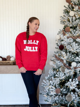 Holly Jolly Christmas Sweater, Red