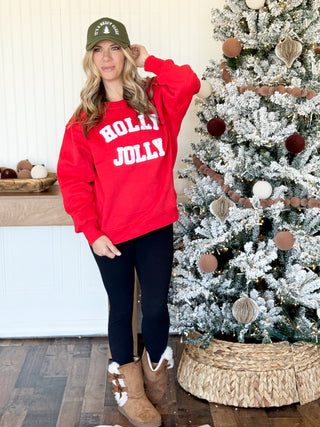 Holly Jolly Christmas Sweater, Red