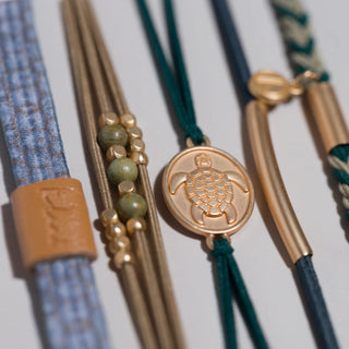 K'LANI "Journey" Green Sea Turtle Hair Tie Bracelets