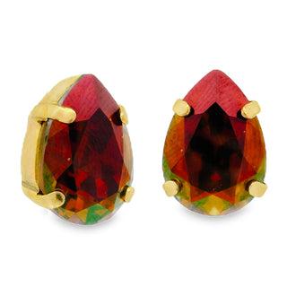 TOVA Lumi Pear Stud Earrings, Chocolate