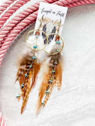 Mesa Sky Boho Feather Earrings