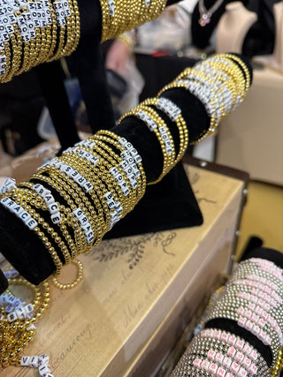 Words Beaded Bracelets