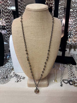 Smoky Moonlight Crystal Necklace