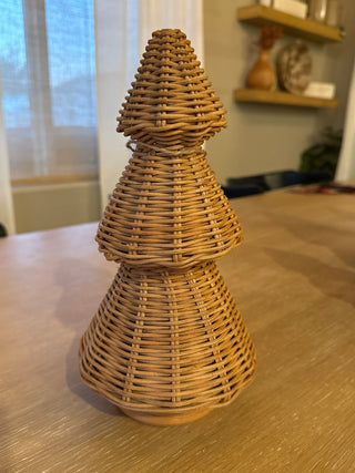 Wicker Boho Christmas Tree, Small
