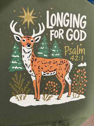 Longing for God Christmas Unisex Pullover Sweatshirt