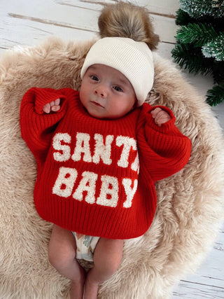Santa Baby, Baby/Toddler Knit Sweater