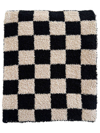 Black and Tan Checkerboard Blanket, Kid's Phufy® Bliss