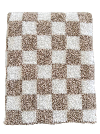 Cocoa and White Checkerboard Blanket, Kid's Phufy® Bliss