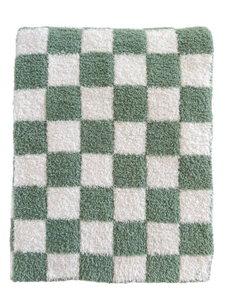 Sage and White Checkerboard Blanket Kid's Phufy®