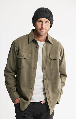 Brushed Twill Overshirt, Olive