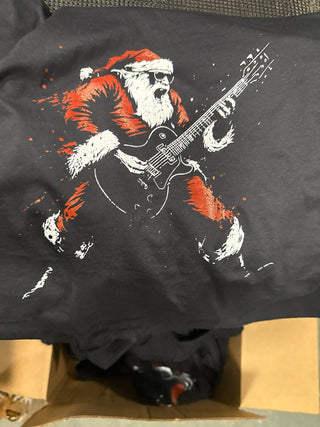Rockin' Santa Unisex Mens Graphic Tee