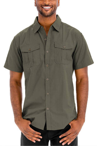 Mason Short Sleeve Mens Button Down Shirt