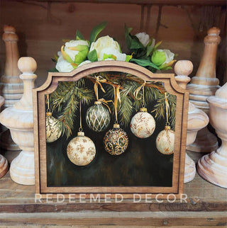 Ornaments Provincial Framed Art, 9" x 10"