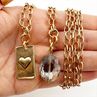 KD2 All Is Well Smoky Crystal Lite Necklace – Gold