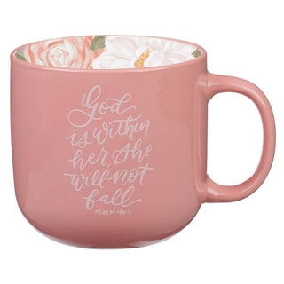 Mug Pink God Is Within Her Ps. 46:5