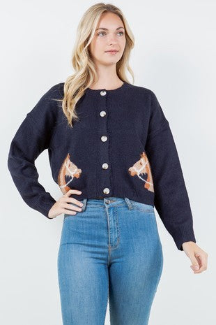 Polo Ridge Horse Cardigan
