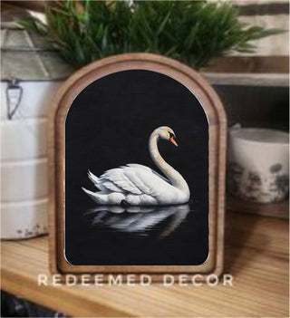 Swan Arch Framed Art 6x8"