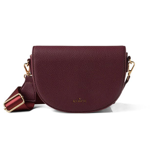 Luna Half-Moon Crossbody, Oxblood