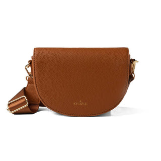 Luna Half-Moon Crossbody, Chestnut