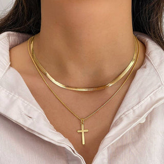 Everlasting Faith Layered Cross Necklace