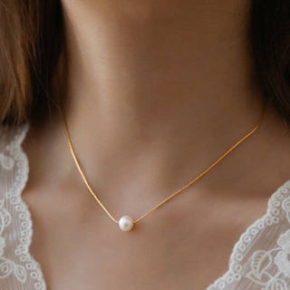 Everlasting Pearl Snake Chain Necklace