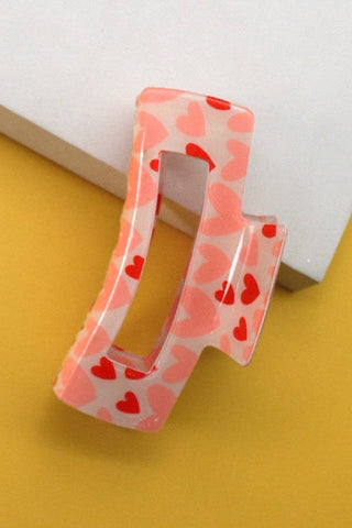 Sweetheart Rectangle Hair Claw Clip