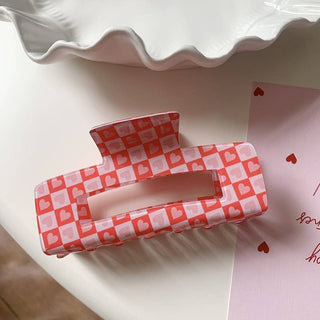 Sweet Valentine Heart Hair Claw Clip