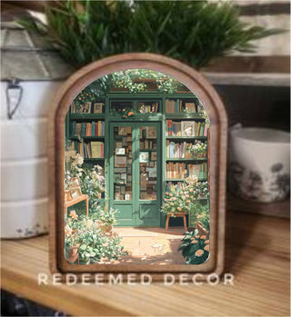 Book Store Arch Framed Art 6x8"