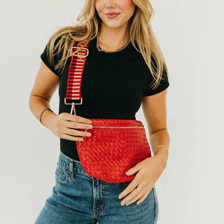 Westlyn Woven Bum Bag, Cherry Red