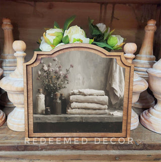 Bathroom Shelf Provincial Framed Art