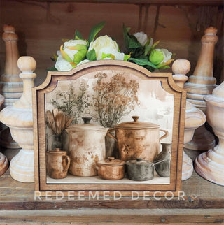 Copper Pots Provincial Framed Art