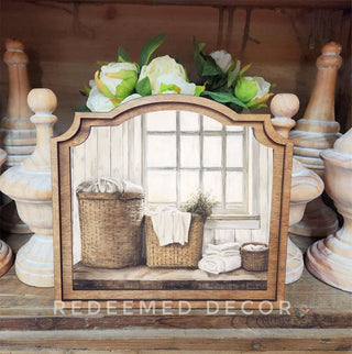 Laundry Baskets Provincial Framed Art