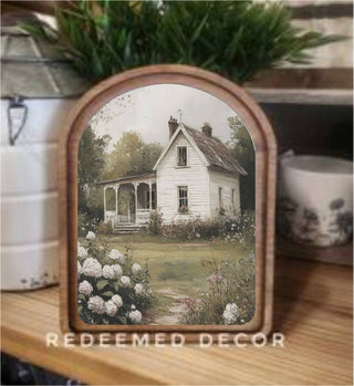 Spring Farmhouse Arch Framed Art 8.25x11"